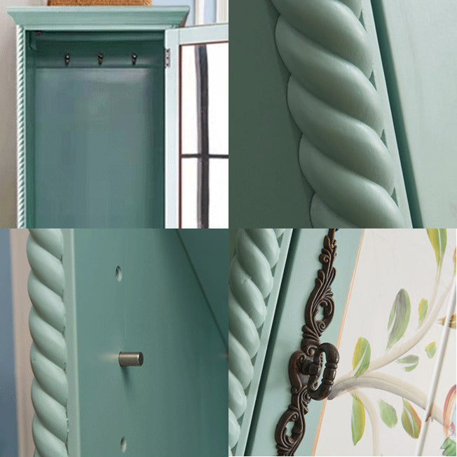 Coastal Storage Cabinet with Hinged Door Wood Matte Finish Cabinet Clearhalo 'Armoires & Wardrobes' 'armoires_wardrobes' 'Bedroom Furniture' 'furn' 'furn_armoires_wardrobes' 'Furniture' 5570453