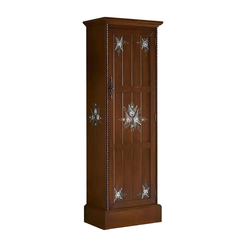 Coastal Storage Cabinet with Hinged Door Wood Matte Finish Cabinet Clearhalo 'Armoires & Wardrobes' 'armoires_wardrobes' 'Bedroom Furniture' 'furn' 'furn_armoires_wardrobes' 'Furniture' 5570455