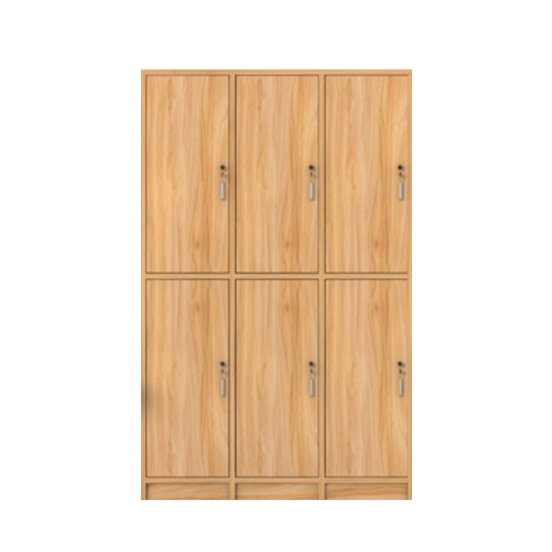 Manufactured Wood Light Wood Finish Cabinet Modern Storage Cabinet with Hinged Door 47"L x 16"W x 75"H 6 Clearhalo 'Armoires & Wardrobes' 'armoires_wardrobes' 'Bedroom Furniture' 'furn' 'furn_armoires_wardrobes' 'Furniture' 5570464