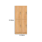 Manufactured Wood Light Wood Finish Cabinet Modern Storage Cabinet with Hinged Door Clearhalo 'Armoires & Wardrobes' 'armoires_wardrobes' 'Bedroom Furniture' 'furn' 'furn_armoires_wardrobes' 'Furniture' 5570468