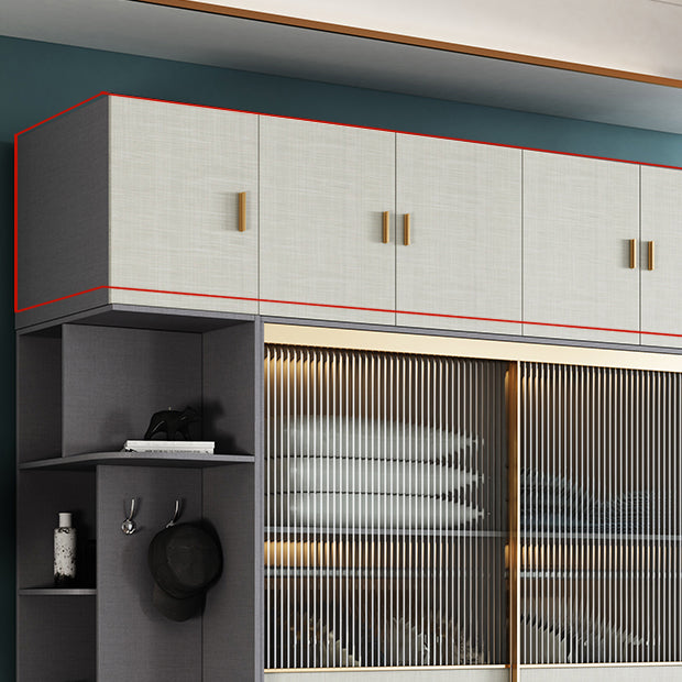 Armario moderno para el gabinete de acabado con espejo en el hogar con puerta de vidrio