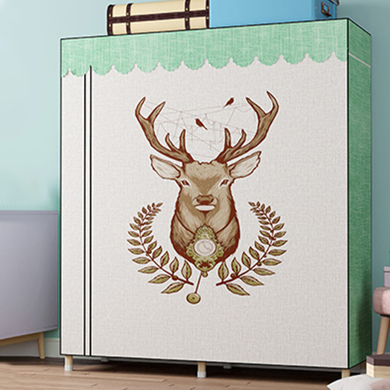 Gouden stalen frame garderobe armoire eigentijdse garderobe voor slaapkamer