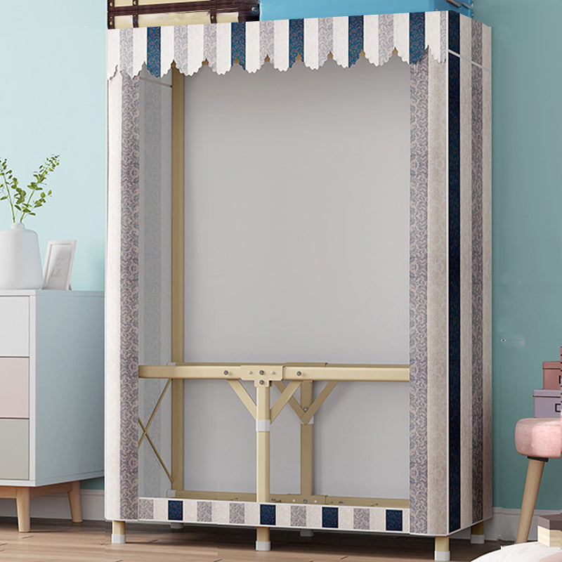 Gouden stalen frame garderobe armoire eigentijdse garderobe voor slaapkamer