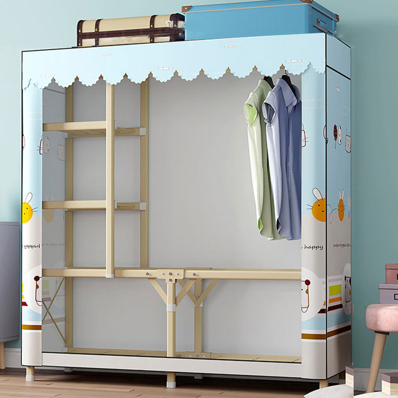 Gouden stalen frame garderobe armoire eigentijdse garderobe voor slaapkamer