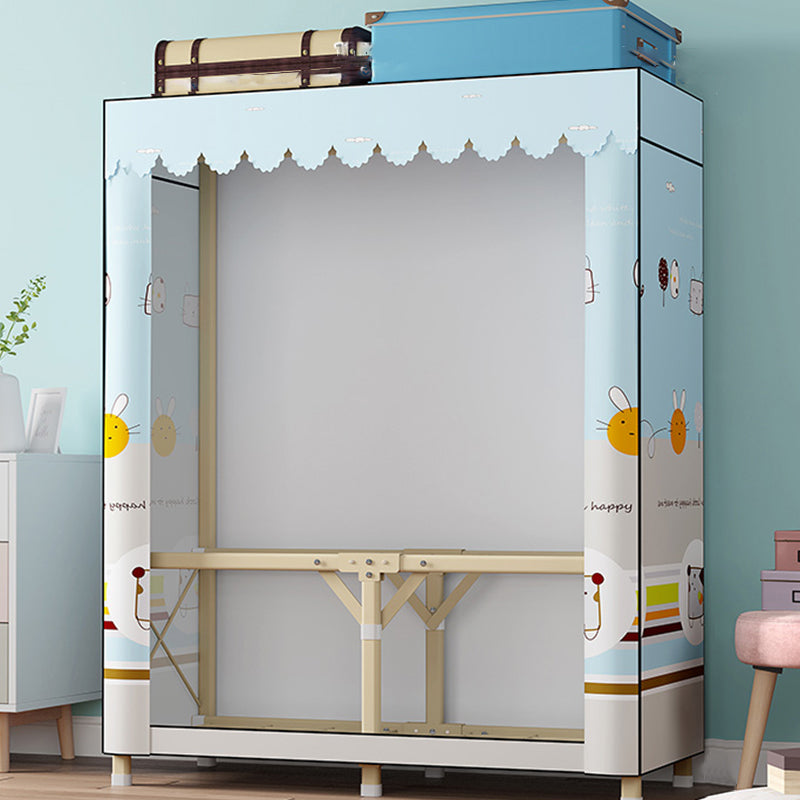 Gouden stalen frame garderobe armoire eigentijdse garderobe voor slaapkamer