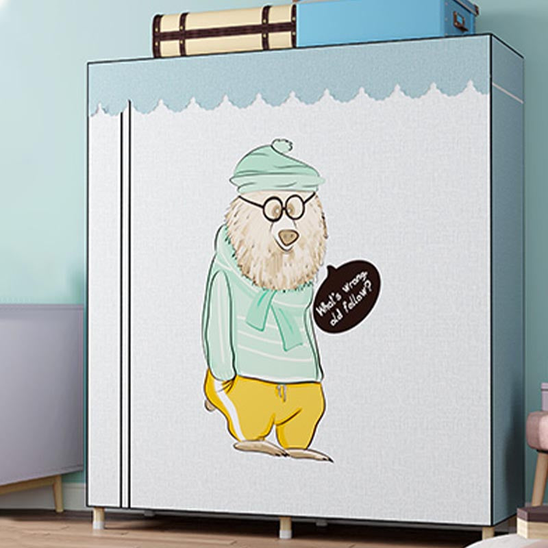 Gouden stalen frame garderobe armoire eigentijdse garderobe voor slaapkamer