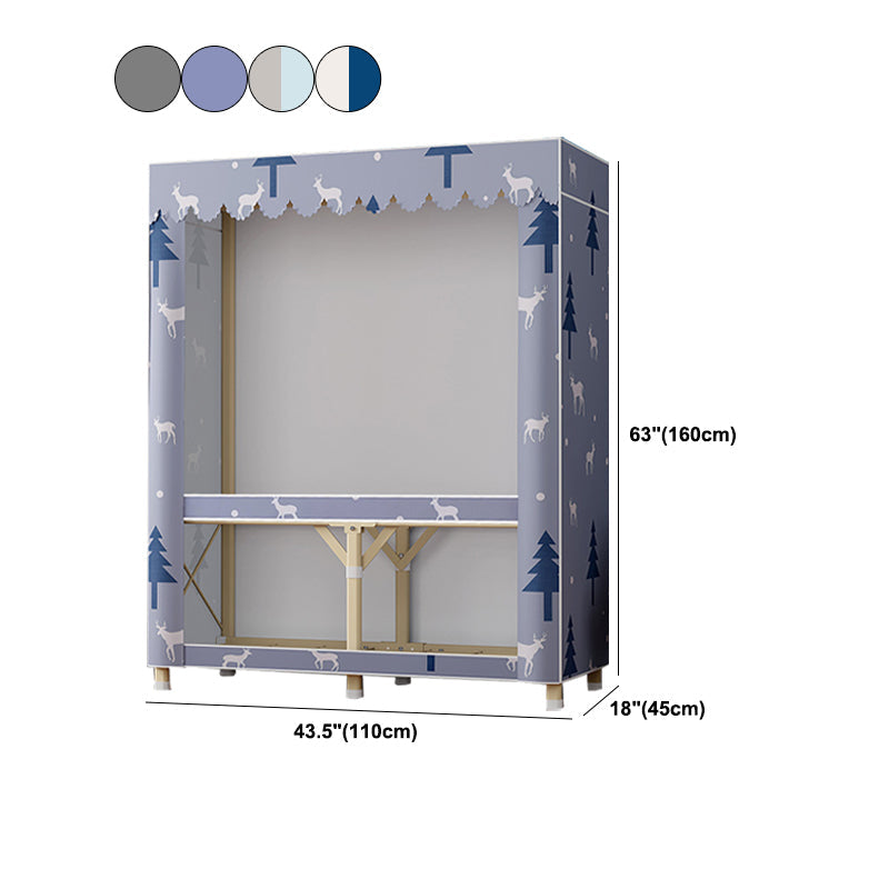 Gouden stalen frame garderobe armoire eigentijdse garderobe voor slaapkamer