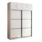 Wit gemanipuleerde houten garderobe armoire moderne schuifgarderobe kast