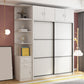 Wit gemanipuleerde houten garderobe armoire moderne schuifgarderobe kast