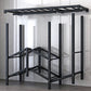 Black Steel Frame Wardrobe Armoire Contemporary Folding Wardrobe Cabinet Clearhalo 'Armoires & Wardrobes' 'armoires_wardrobes' 'Bedroom Furniture' 'furn' 'furn_armoires_wardrobes' 'Furniture' 5570722