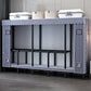 Black Steel Frame Wardrobe Armoire Contemporary Folding Wardrobe Cabinet 79"L x 19"W x 68"H Purple Clearhalo 'Armoires & Wardrobes' 'armoires_wardrobes' 'Bedroom Furniture' 'furn' 'furn_armoires_wardrobes' 'Furniture' 5570730