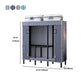 Black Steel Frame Wardrobe Armoire Contemporary Folding Wardrobe Cabinet Clearhalo 'Armoires & Wardrobes' 'armoires_wardrobes' 'Bedroom Furniture' 'furn' 'furn_armoires_wardrobes' 'Furniture' 5570739