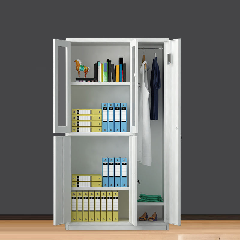 Armoire de rangement intérieure contemporaine avec porte métallique