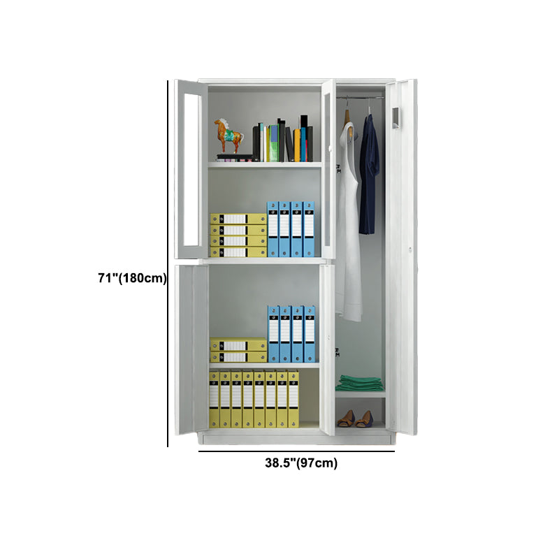 Armoire de rangement intérieure contemporaine avec porte métallique