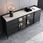 Weiß gesinterte Stein -Top -Server Glamstil Buffet Sideboard für Wohnzimmer