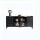 Weiß gesinterte Stein -Top -Server Glamstil Buffet Sideboard für Wohnzimmer