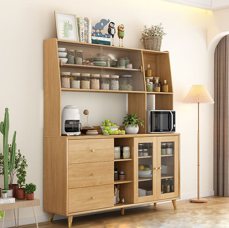 Color natural apare de lado de madera maciza con puerta y cajón