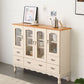 Porta della credenza in stile glam in legno massiccio e sideboard del cassetto per soggiorno