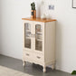Porta della credenza in stile glam in legno massiccio e sideboard del cassetto per soggiorno