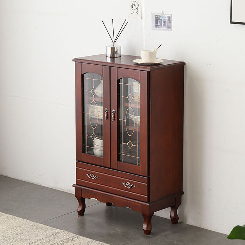 Porta della credenza in stile glam in legno massiccio e sideboard del cassetto per soggiorno