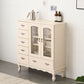 Porta della credenza in stile glam in legno massiccio e sideboard del cassetto per soggiorno