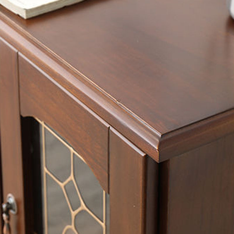 Porta della credenza in stile glam in legno massiccio e sideboard del cassetto per soggiorno