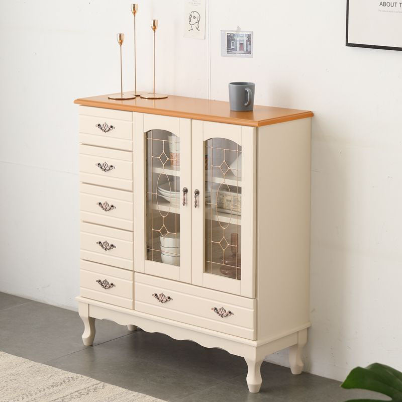 Porta della credenza in stile glam in legno massiccio e sideboard del cassetto per soggiorno