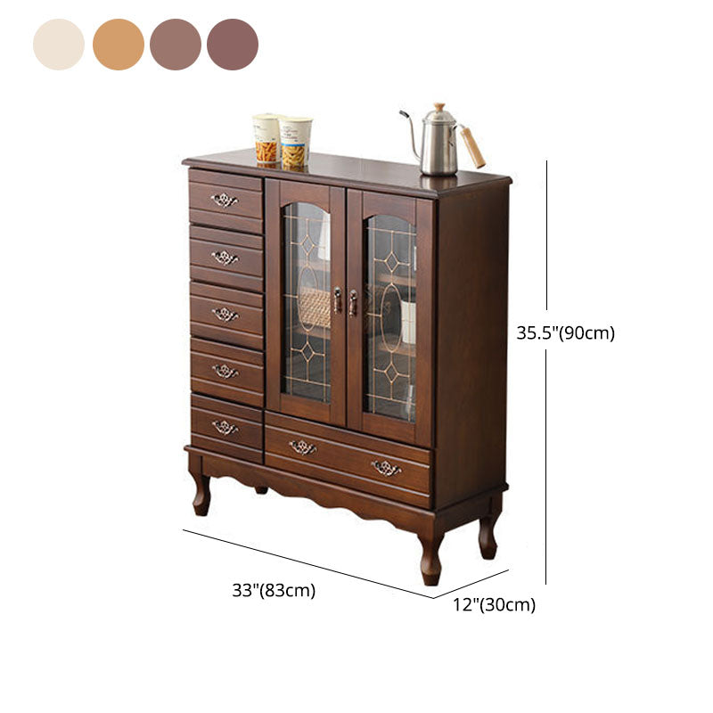 Porta della credenza in stile glam in legno massiccio e sideboard del cassetto per soggiorno