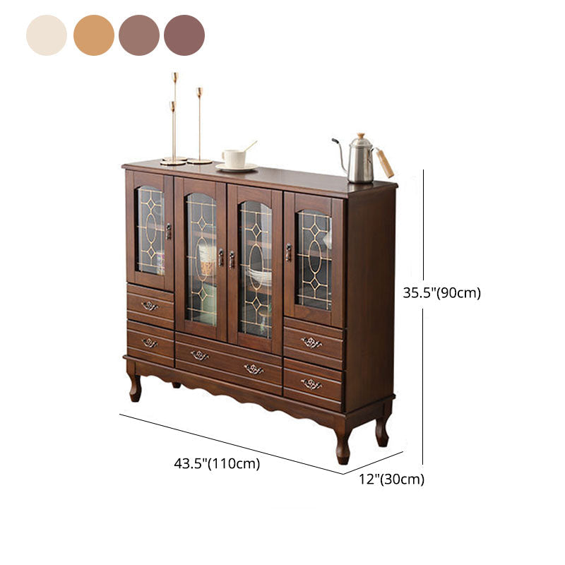 Porta della credenza in stile glam in legno massiccio e sideboard del cassetto per soggiorno