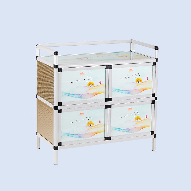 Porta contemporanea in stile contemporaneo sideboard metallico per cucina