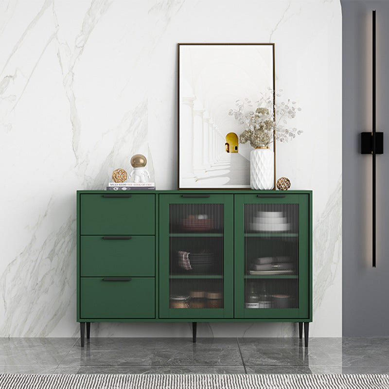 Glam Style Buffet Sideboard Engineer Wood Server with Door and Drawer for Living Room Clearhalo 'buffet_sideboard' 'Buffets & Sideboards' 'furn' 'furn_buffet_sideboard' 'Furniture' 'Kitchen & Dining Furniture' 5571061