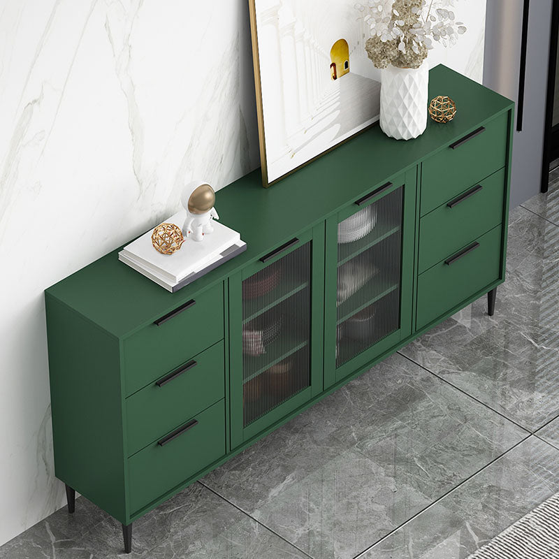 Glam Style Buffet Sideboard Engineer Wood Server with Door and Drawer for Living Room Clearhalo 'buffet_sideboard' 'Buffets & Sideboards' 'furn' 'furn_buffet_sideboard' 'Furniture' 'Kitchen & Dining Furniture' 5571062