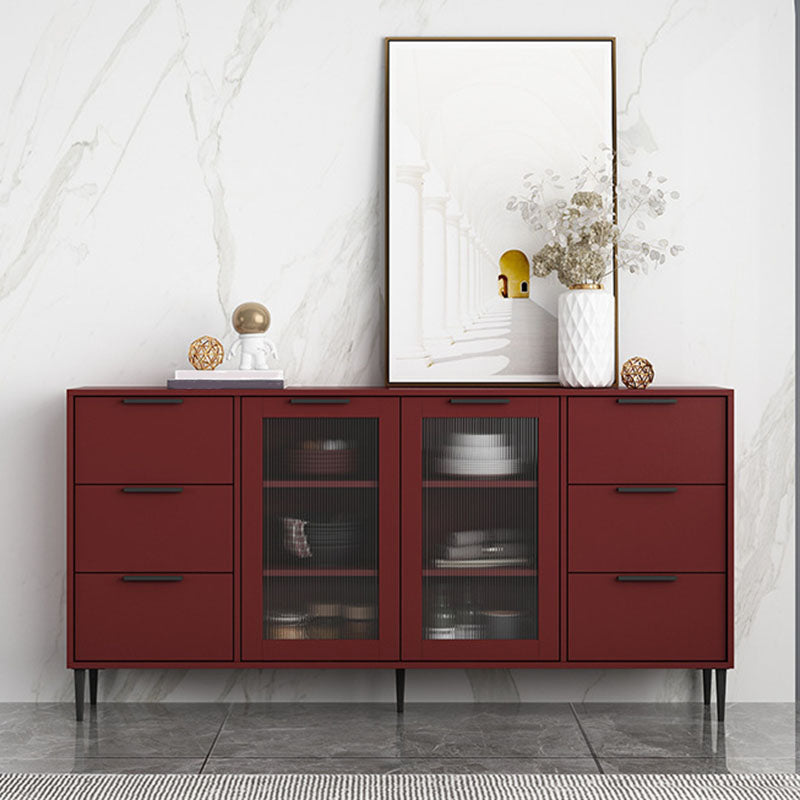 Glam Style Buffet Sideboard Engineer Wood Server with Door and Drawer for Living Room Clearhalo 'buffet_sideboard' 'Buffets & Sideboards' 'furn' 'furn_buffet_sideboard' 'Furniture' 'Kitchen & Dining Furniture' 5571065
