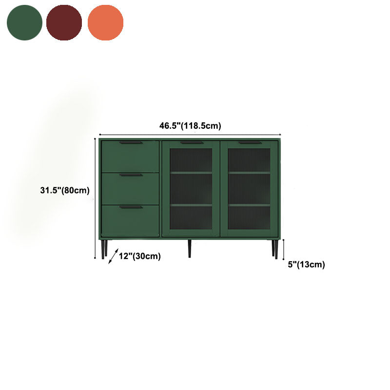 Glam Style Buffet Sideboard Engineer Wood Server with Door and Drawer for Living Room Clearhalo 'buffet_sideboard' 'Buffets & Sideboards' 'furn' 'furn_buffet_sideboard' 'Furniture' 'Kitchen & Dining Furniture' 5571083