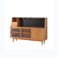 Server in legno solido a buffet in stile glam con porta e cassetto