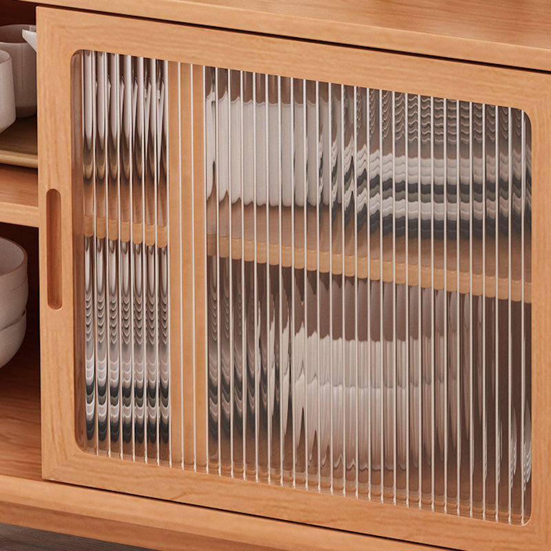 Server in legno solido a buffet in stile glam con porta e cassetto