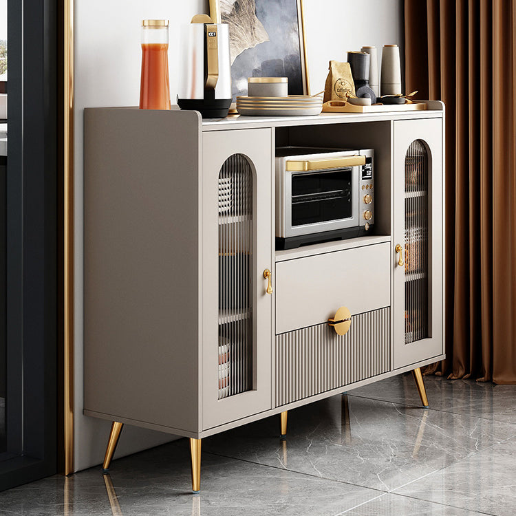 2-ladel gemanipuleerde houten bijboard glamour verstelbare planken credenza met stenen aanrecht