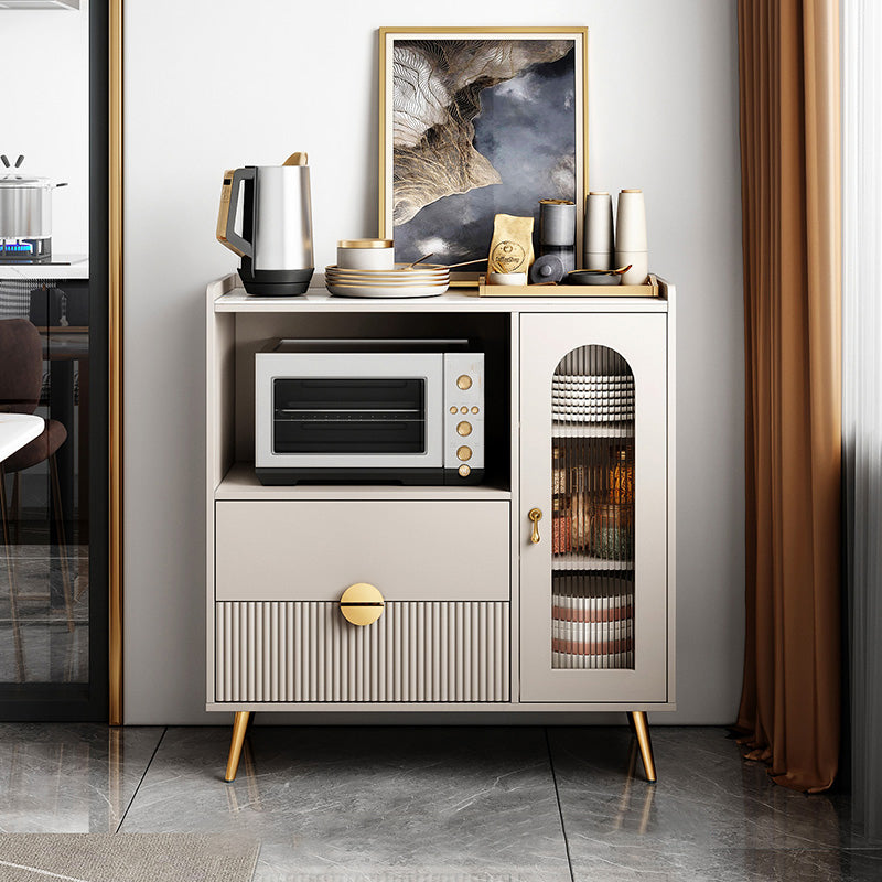 2-ladel gemanipuleerde houten bijboard glamour verstelbare planken credenza met stenen aanrecht