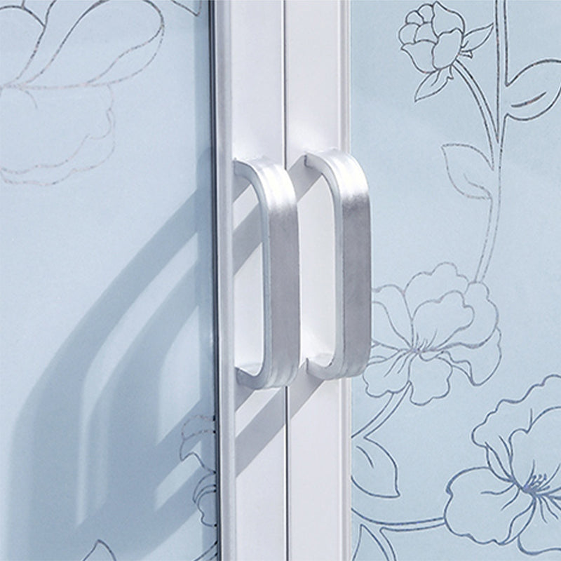 Tempered Glass Buffet Server 60-inch Height White Metal Frame Kitchen Server Clearhalo 'buffet_sideboard' 'Buffets & Sideboards' 'furn' 'furn_buffet_sideboard' 'Furniture' 'Kitchen & Dining Furniture' 5571147