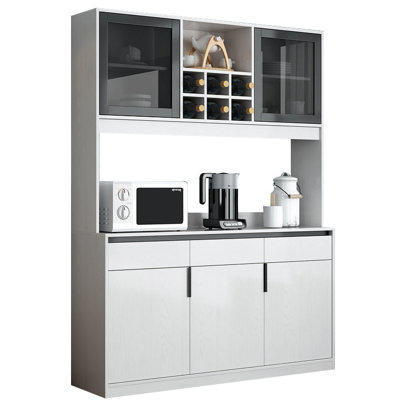 Porte dell'armadio di altezza da 72 pollici in stile glam e sideboard del cassetto per sala da pranzo