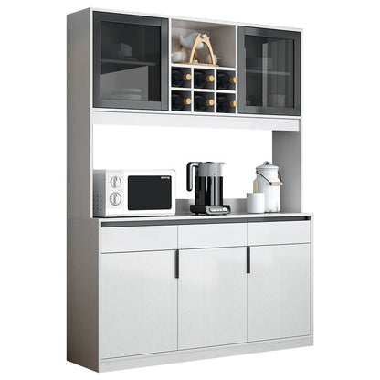 Porte dell'armadio di altezza da 72 pollici in stile glam e sideboard del cassetto per sala da pranzo