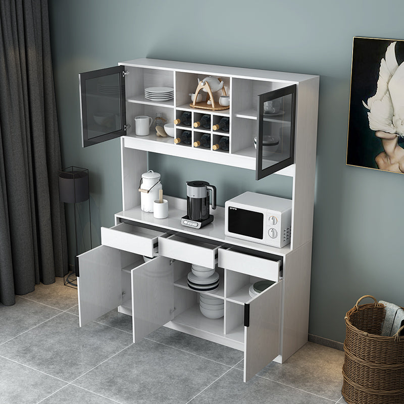 Porte dell'armadio di altezza da 72 pollici in stile glam e sideboard del cassetto per sala da pranzo