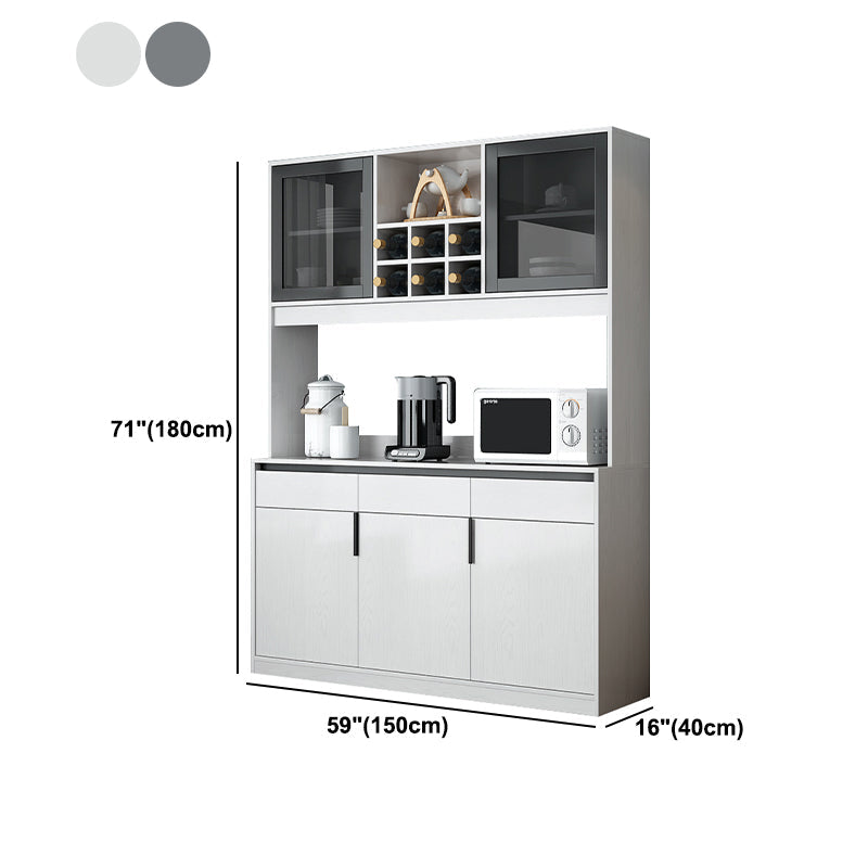 Porte dell'armadio di altezza da 72 pollici in stile glam e sideboard del cassetto per sala da pranzo