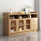 Contemporary Sideboard Rubber Wood Sideboard with Door and Drawer for Dining Room Clearhalo 'buffet_sideboard' 'Buffets & Sideboards' 'furn' 'furn_buffet_sideboard' 'Furniture' 'Kitchen & Dining Furniture' 5571220