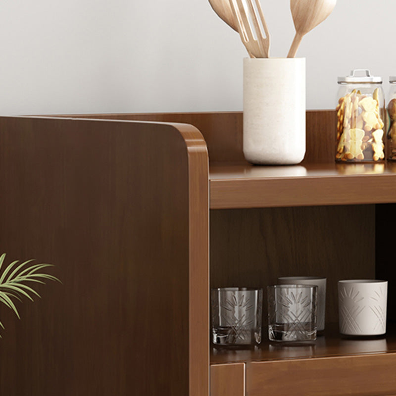 Contemporary Sideboard Rubber Wood Sideboard with Door and Drawer for Dining Room Clearhalo 'buffet_sideboard' 'Buffets & Sideboards' 'furn' 'furn_buffet_sideboard' 'Furniture' 'Kitchen & Dining Furniture' 5571224