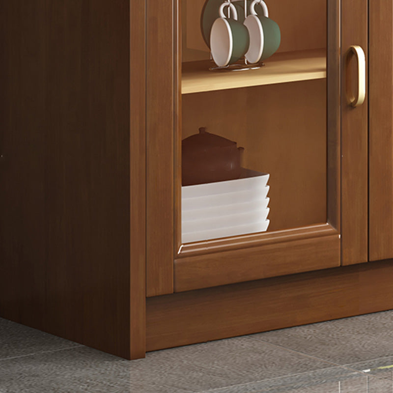 Contemporary Sideboard Rubber Wood Sideboard with Door and Drawer for Dining Room Clearhalo 'buffet_sideboard' 'Buffets & Sideboards' 'furn' 'furn_buffet_sideboard' 'Furniture' 'Kitchen & Dining Furniture' 5571227