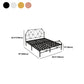 Glam Metallic Standard Bed,  Open-Frame Headboard Bed Frame with  Footboard