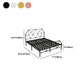 Glam Metallic Standard Bed,  Open-Frame Headboard Bed Frame with  Footboard