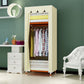 Meringue Wood Frame Wardrobe Cabinet Modern Style Wardrobe for Bedroom