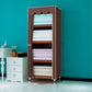 Meringue Wood Frame Wardrobe Cabinet Modern Style Wardrobe for Bedroom